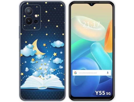 Carcasa para Vivo Y55 5G TUMUNDOSMARTPHONE Dibujos Libro Cuentos Multicolor