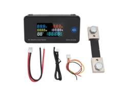 Testador Multimetro Digital Dc 200v 100a Lcd Colorido 7 Em 1 Voltimetro Amperimetro Abs