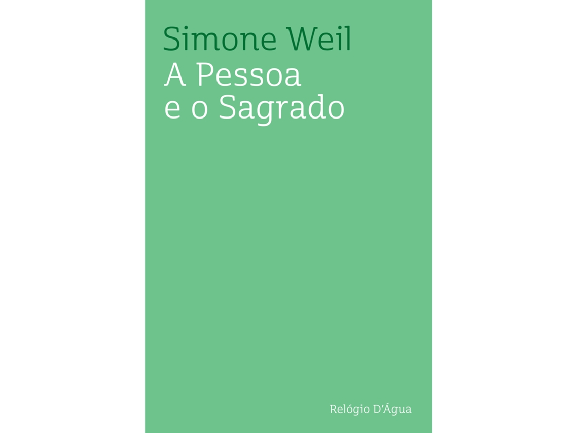 Libro A Pessoa E O Sagrado De Simone Weil (portugués)