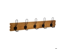 Perchero Loft 5 Ganchos 64x14 Cm Marrón Atmosphera Interior Designer