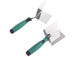 Herramienta De Esquina Para Drywall 2 Piezas Ángulo 90 Grados Acero Inoxidable Mango Ergonómico