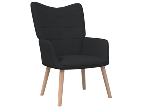 Silla de relajación VIDAXL Negro Tela (61.5x69x95.5 cm)
