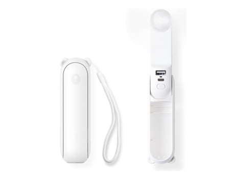 Mini Ventilador Portátil Ventilador de Mano 3 en 1 Ventilador de Bolsillo Pequeño Recargable Usb 12-19 Horas de Trabajo con Banco de Energía CHRONU...
