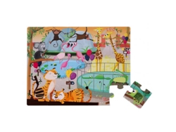Puzzle Táctil JANOD Um Dia no Zoo (20 Piezas)