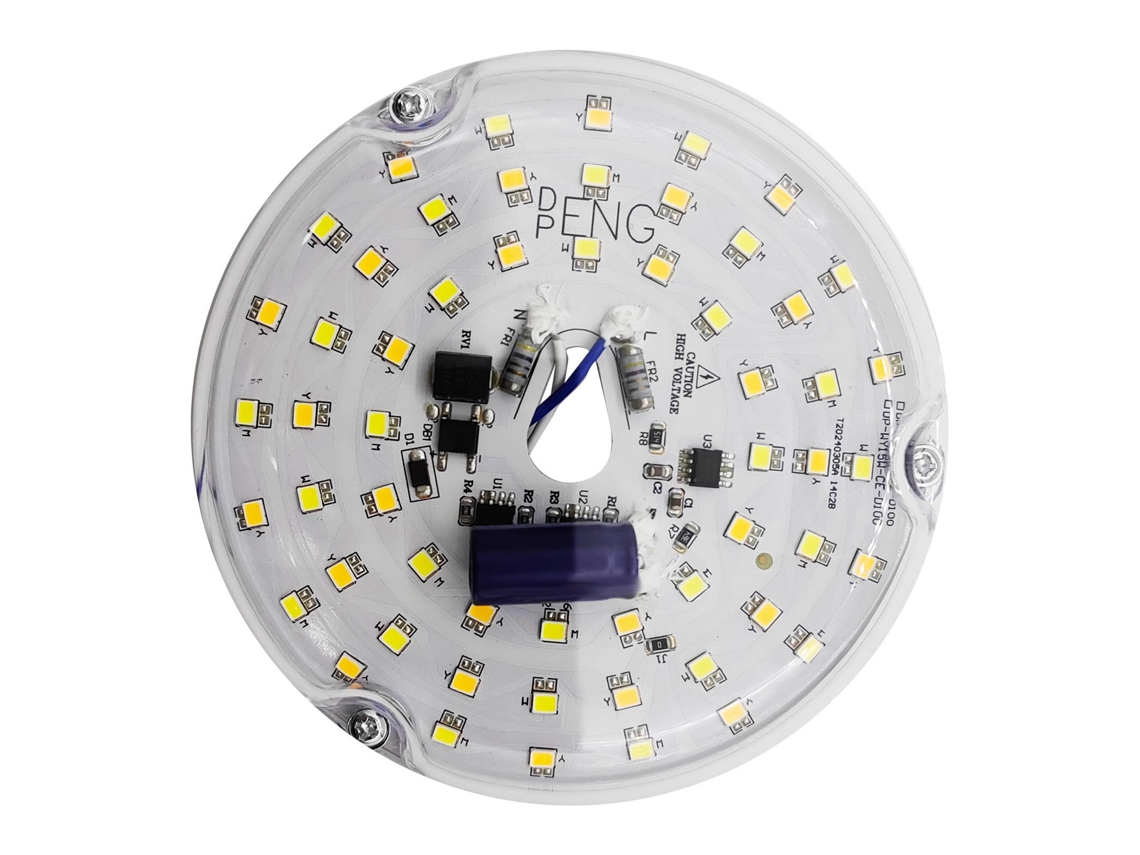 Rebe-kit De Reemplazo De Luz Led Para Ventilador De Techo 4 Pulgadas 15w 3cct 3000k-6000k Regulable 230v