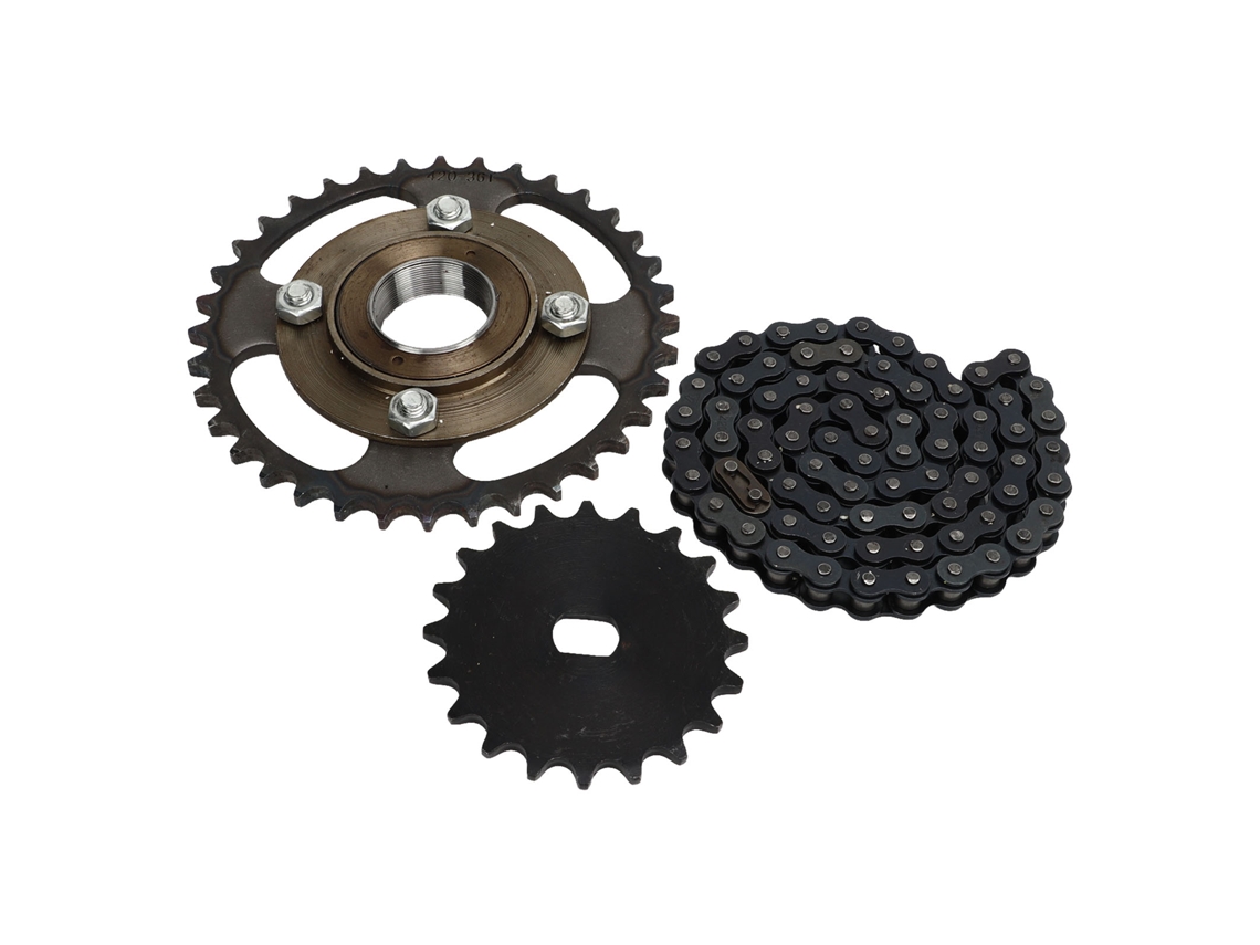 Plato 36t Cadena 420 Piñón 20d Bicicleta Motocicleta