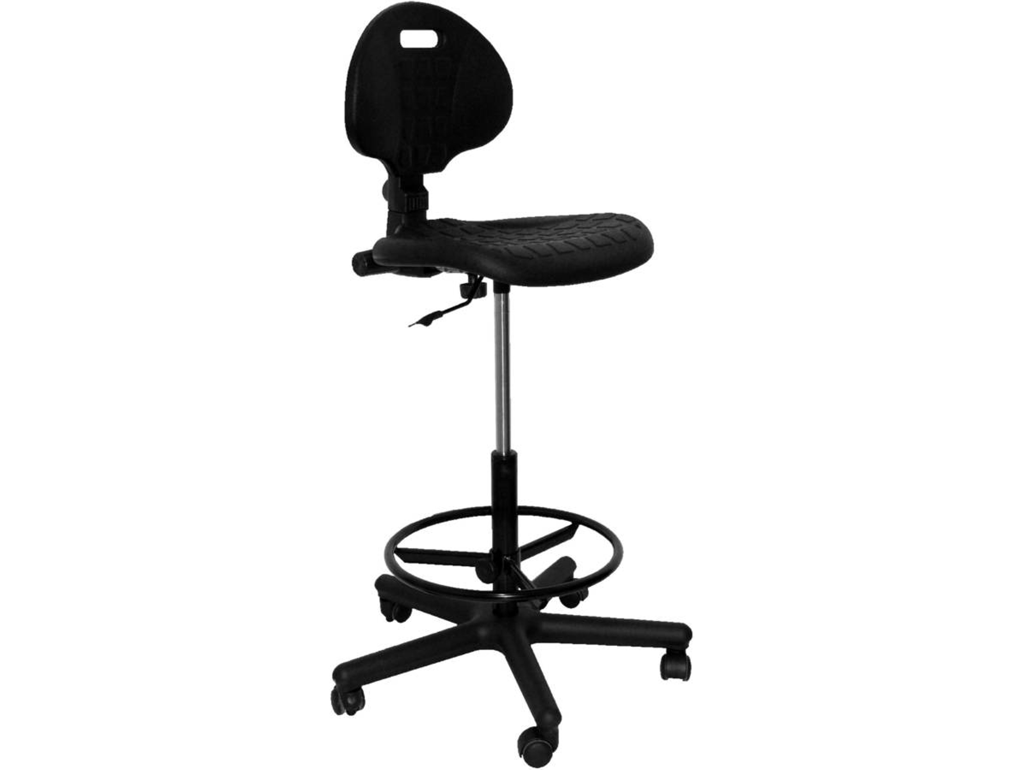 Silla de Escritorio Alta PIQUERAS Y CRESPO Paterna Negro (PVC)