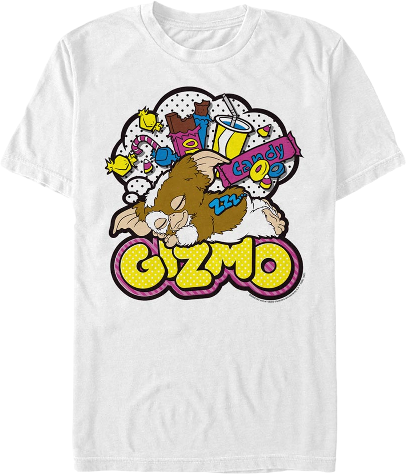 Camiseta Unisexo DEEPSTONE Gizmo Dreaming Gremlins Blanco (L)