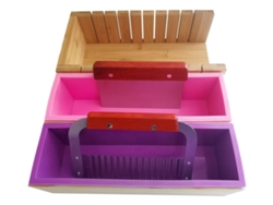 Juego de moldes para jabón, caja rectangular de madera, slowmoose