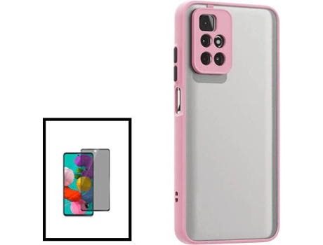 Kit Carcasa Trasera Protección Cámara + Protector de Pantalla Xiaomi Redmi Note 11T 5G GIFT4ME Rosa