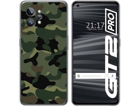 Carcasa para Realme GT 2 Pro 5G TUMUNDOSMARTPHONE Dibujos Camuflaje Multicolor