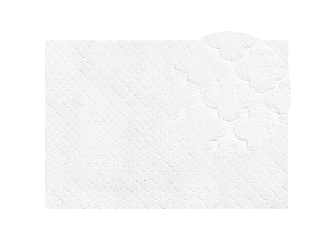Alfombra BELIANI Gharo de Poliéster Blanco 160x230