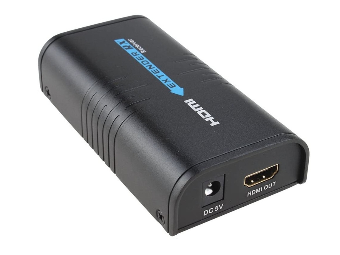 Solo Receptor Lkv373 Hdmi 1080p Para Extensor Hasta 100 120 Metros Yizhood Negro