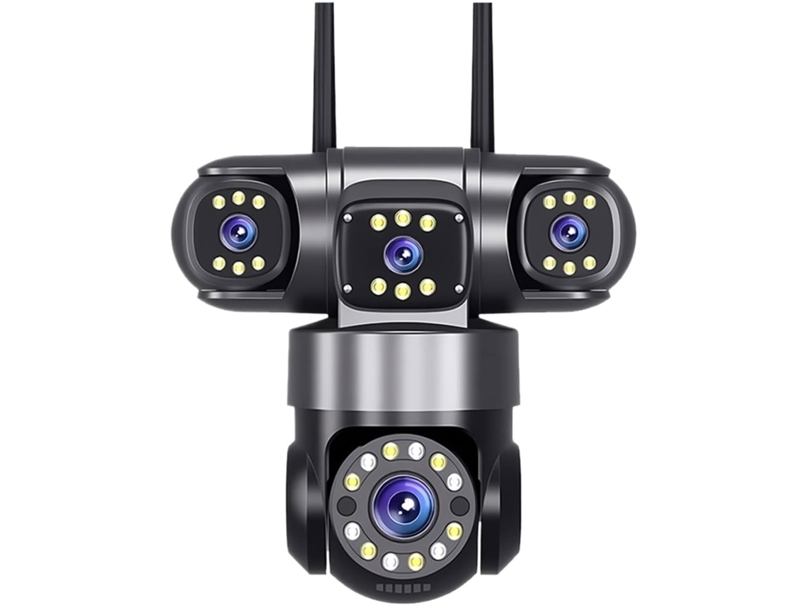 Cámara Ip Wifi De 20 Mp Y 10k, Cuatro Lentes, Pantallas, Para Exteriores, Ptz, Resistente Al Agua.