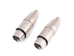2 Adaptadores De Micrófono De Audio Xlr Hembra De 3 Pines A Rca Hembra
