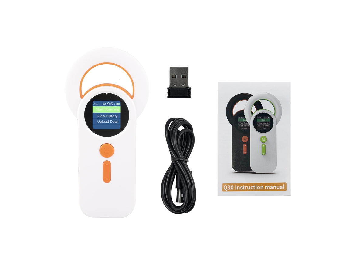 Lector De Microchip Para Mascotas Escáner De Id Animal Portátil Con Bt Usb 2.4g Almacenamiento 240pcs Pantalla Oled 134.2khz