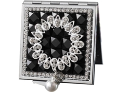 Miroir Maquillage Compacto Pliable Double Face Métal Pendentif, Portátil Petit Format Para Poche E...