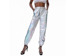 2026-pantalones Casual Holográficos De Moda Para Mujer Streetwear Brillantes Cool Para Club