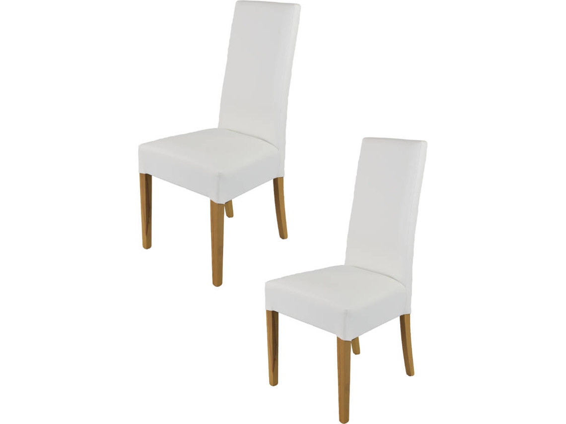 Conjunto de 2 Cadeiras T M C S Luisa (Castanho Carvalho e Branco - 99x46x55 cm - Madeira)