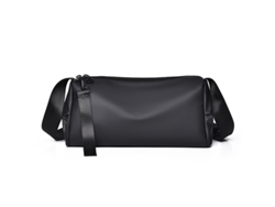 Bolso de hombro para hombre (negro), diseño sencillo, gran capacidad, moderno y versátil.