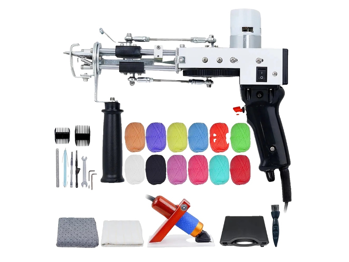 Pistola para mechones, altura ajustable de 9 a 21 mm, alta velocidad de 5 a 40 puntadas por segundo, color negro, juego de 2 unidades OEM