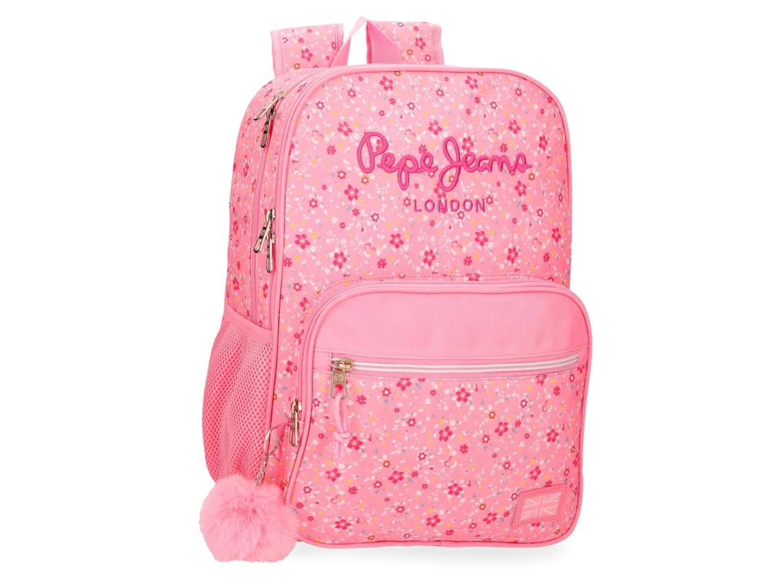 Mochila Pepe Jeans Alenka rosa 2025 40x30x12 cm adaptable a silla de paseo
