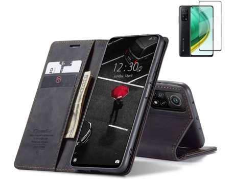 Carcasa y Protector Xiaomi Mi 10T Pro Livro Caseme Elite Negro
