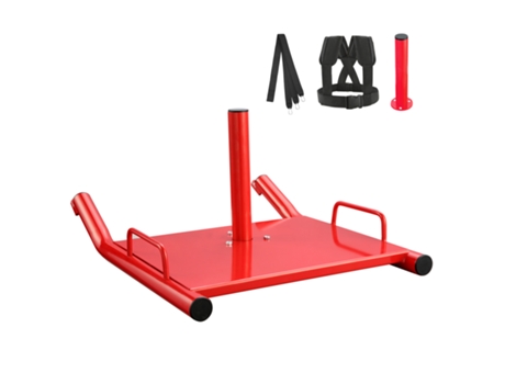 VEVOR peso fuerza arrastre trineo fitness fuerza velocidad entrenamiento trineo acero rojo