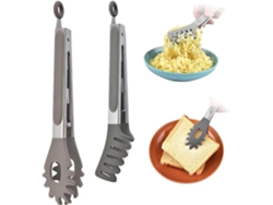 Pinzas Para Pasta Y Barbacoa, 2 Piezas De Acero Inoxidable Resistente Al Calor, Herramientas De Cocina (gris)