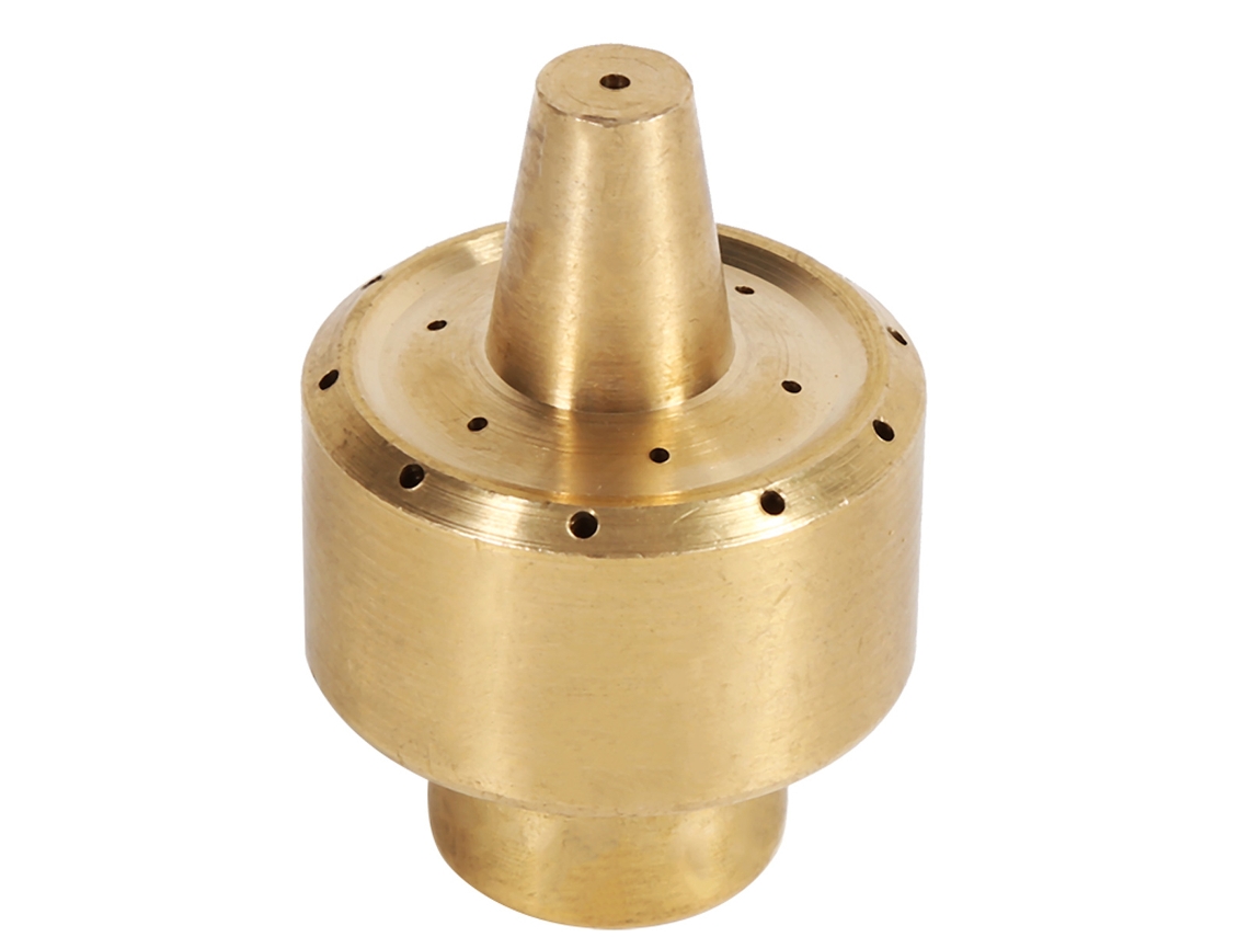 JILLIOPER Boquilla para fuente de agua, columna de latón, boquilla ajustable, cabezal de aspersor poroso de múltiples efectos para decoración de estanques de ja
