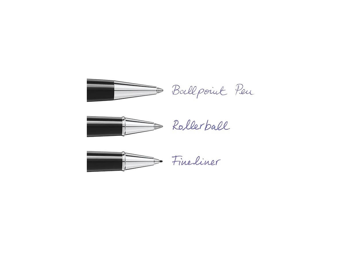 Paquete de 2 recambios para rollerball Montblanc Mystery Black (m)