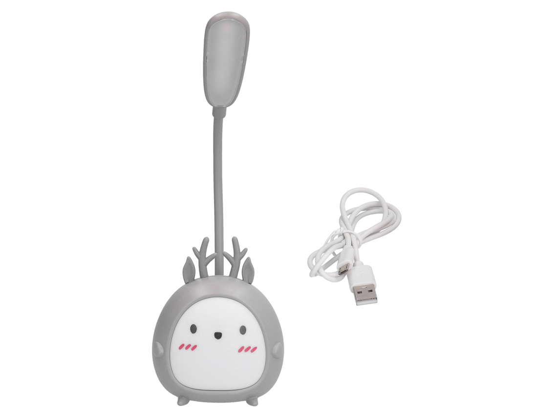 Lâmpada De Mesa Led Animal Com Carregamento Usb, Luz De Proteção Para Olhos, Para Quarto E Escritório Cinza