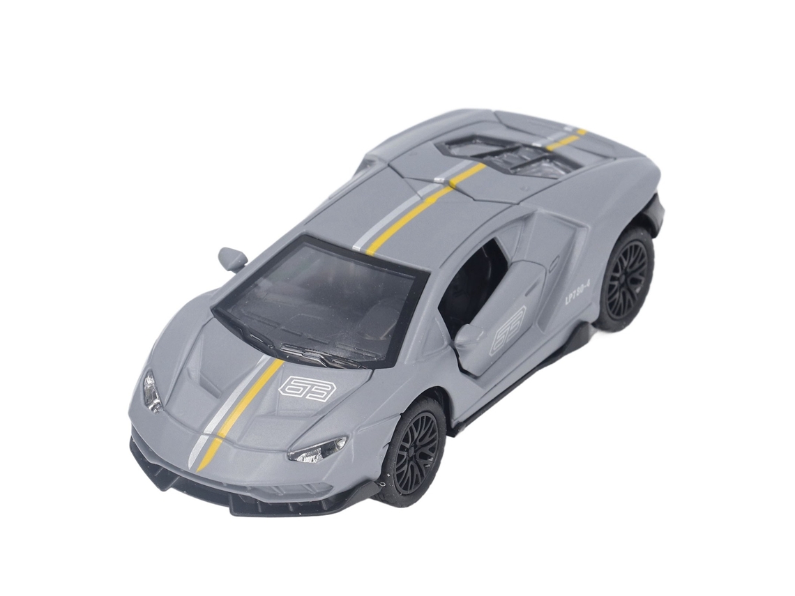 Ats-coche Modelo De Aleación 1:32 Deportivo De Metal Con Luz Y Sonido, Juguete Para Niños Mayores De 3 Años, Gris