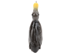 Isca De Pato Artificial Em Silicone Macio Realista Com Gancho Isca De Peixe Para Pesca Swimbait Preto