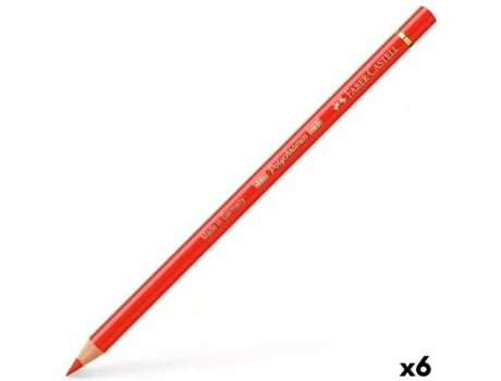 Lápices de colores FABER-CASTELL Polychromos Rojo (6 Unidades)