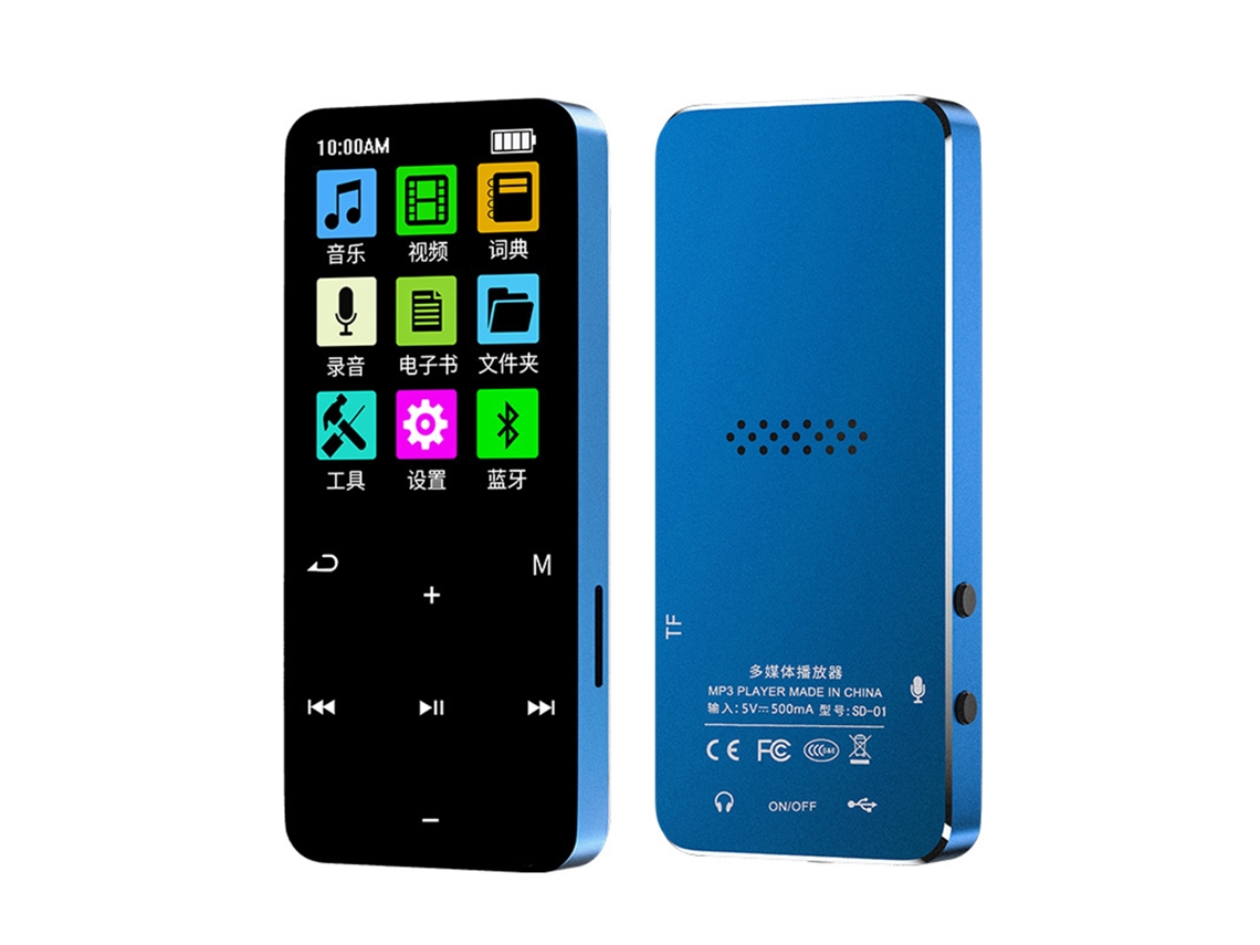 Reprodutor Mp3 Com Bt 5.2 Portátil Player De Áudio Digital Esportivo Alto-falante Fm Rádio Gravador De Voz Jogo