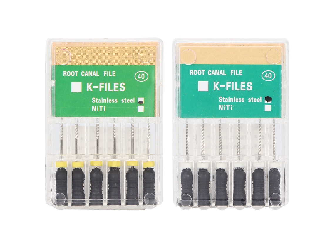 KOFIHETY Limas para Conducto Radicular #40 K-Files en Acero Inoxidable Accesorio Profesional para Dentista