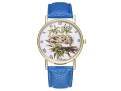 Reloj De Pulsera Analógico Para Pareja Con Correa De Poliuretano, Estilo Moderno, Azul Marino.