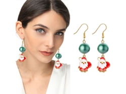 Kkpm-aretes Navideños De Papá Noel, Ciervo Y Campana Colgantes Regalo De Navidad Para Niñas F1141