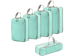 Juego De Organización De Clasificación De Ropa De 5 Piezas, Cubos De Embalaje De Compresión Para Viajes Que Ahorran Espacio CHRUI Blue