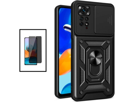 Kit Protector de Pantalla 5D Anti-Spy + Carcasa Magnetic para Xiaomi Redmi Note 11 Pro PHONECARE Negro