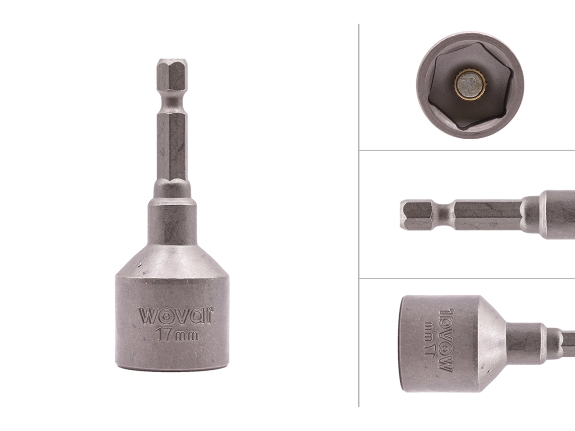 Adaptador de Carraca 17 Mm para Tornillos y Tuercas M10 Por Pieza WOVAR