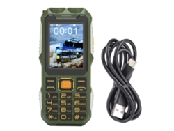 Teléfono Aetheria desbloqueado Dual SIM 2G para personas mayores con batería de 16800 mAh, teclas grandes, color verde.