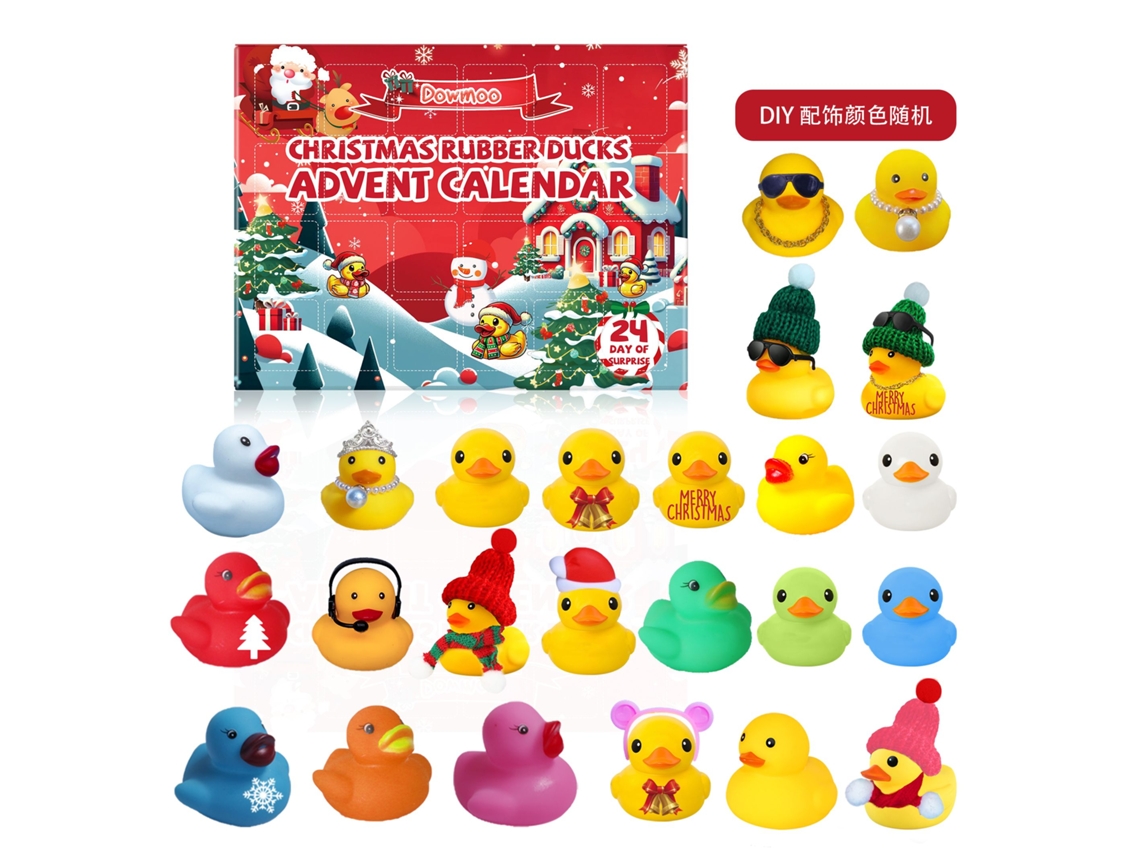 Caja sorpresa de patitos de goma Adviento Navidad 24 Grado