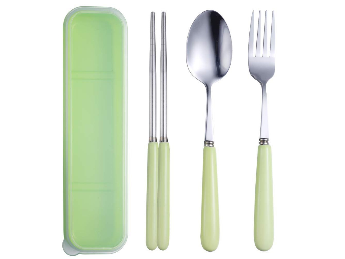 Juego de Cubiertos Reutilizables, 3 Piezas, Acero Inoxidable NEVEANCE