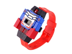 Reloj Electrónico Digital Infantil Con Correa De Silicona Desmontable, Juguete Robot (rojo)