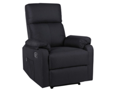Ecode® sillón reclinable manual de tela lavable calor lumbar y USB de carga