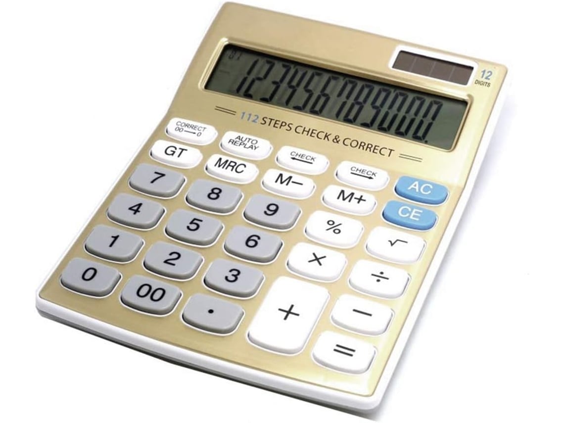 VIVILIYYA Calculadora De Dupla Energia Com Tela Lcd De 12 Dígitos