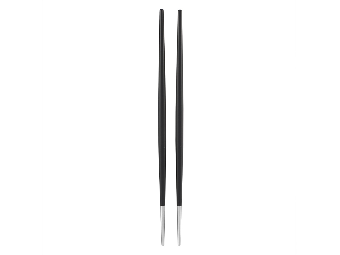 Palillos para sushi de acero inoxidable - Juego (plateado y negro) RNEMITERY