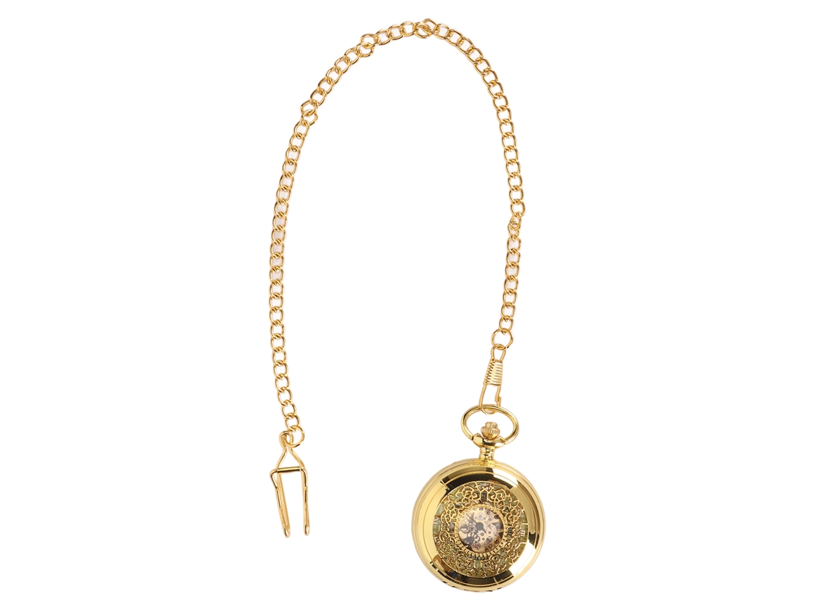 Reloj De Bolsillo Mecánico Vintage Steampunk Luminoso Con Esqueleto Y Cadena.
